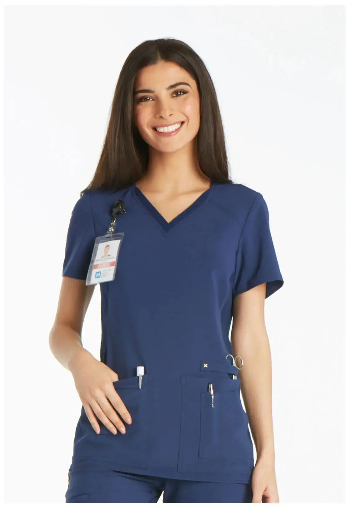 Cherokee IFlex Women's Knit Panel Scrub Top CK605 Simply Scrubs Australia